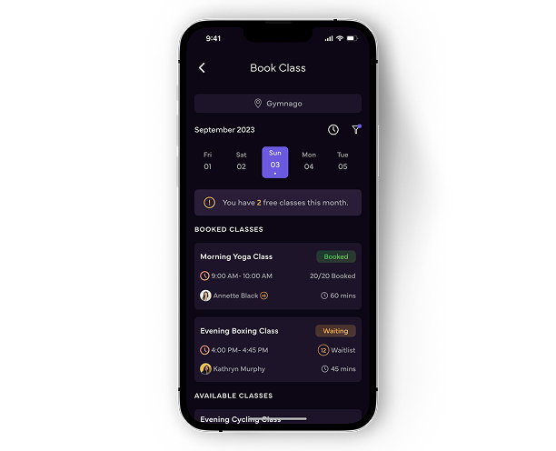Optimize Class Classes Management | Gymnago | Gymnago
